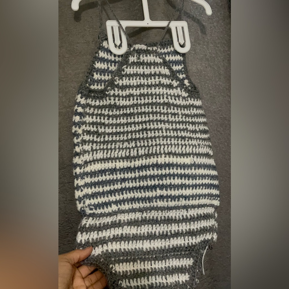 Baby boy romper grey&white
